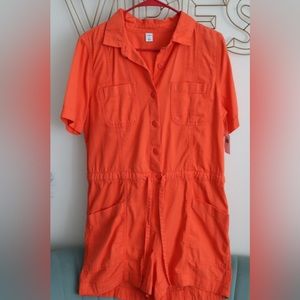 Orange Romper Old Navy